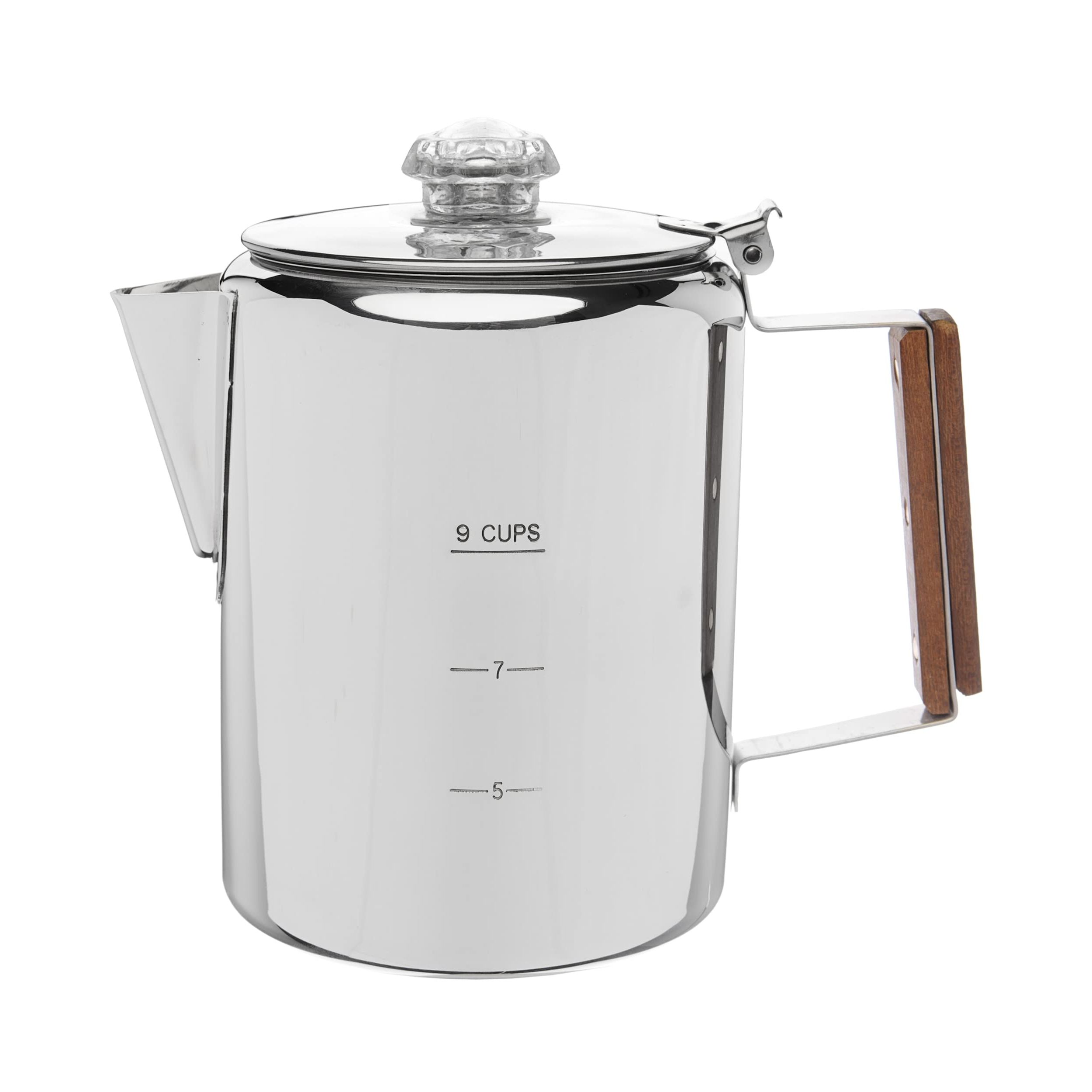 The COLETTI Bozeman Camping Coffee Pot is the ultimate choice for outdoor enthusiasts and coffee aficionados. Made from high-quality stainless steel, this robust percolator is built to withstand the toughest camping trips and the hottest stove tops.