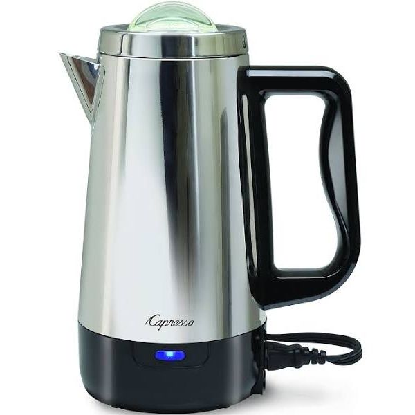 Introducing the Stainless Steel 8 cup Percolator by Capresso, the perfect blend of classic charm and modern convenience for coffee connoisseurs. With fast brewing technology, this sleek brewer delivers 4 to 8 cups of rich and aromatic coffee in less than a minute per cup, eliminating long waits for your caffeine fix.