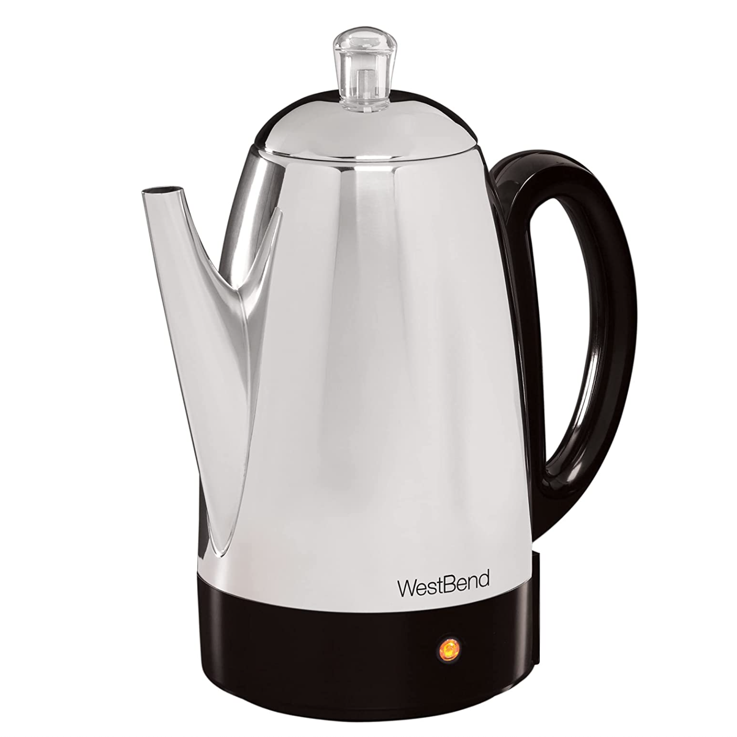 Experience the perfect cup of coffee with the West Bend 54159 Classic Stainless Steel Electric Coffee Percolator. This robust and stylish coffee maker is expertly designed to brew up to 12 cups of delicious coffee.