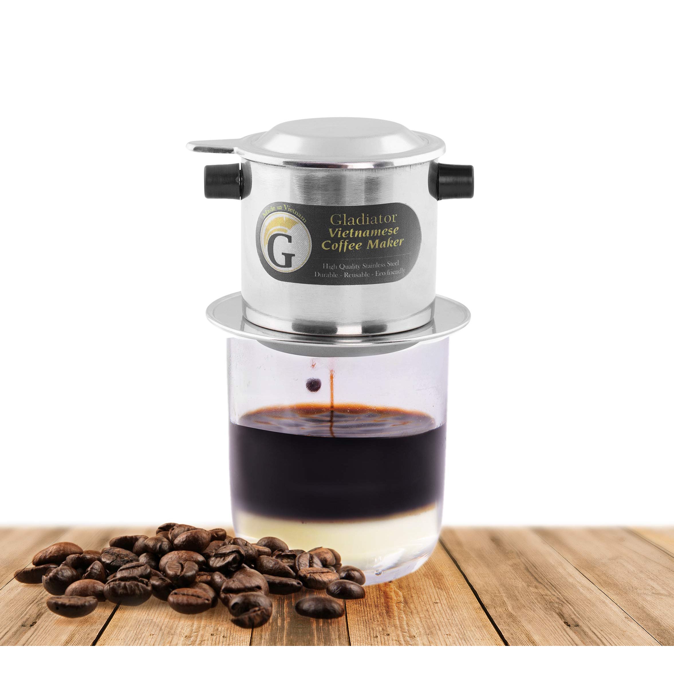 The Vietnamese Coffee Maker Filter Set offers coffee enthusiasts an exceptional and convenient brewing experience with its versatile selection of brewing tools.