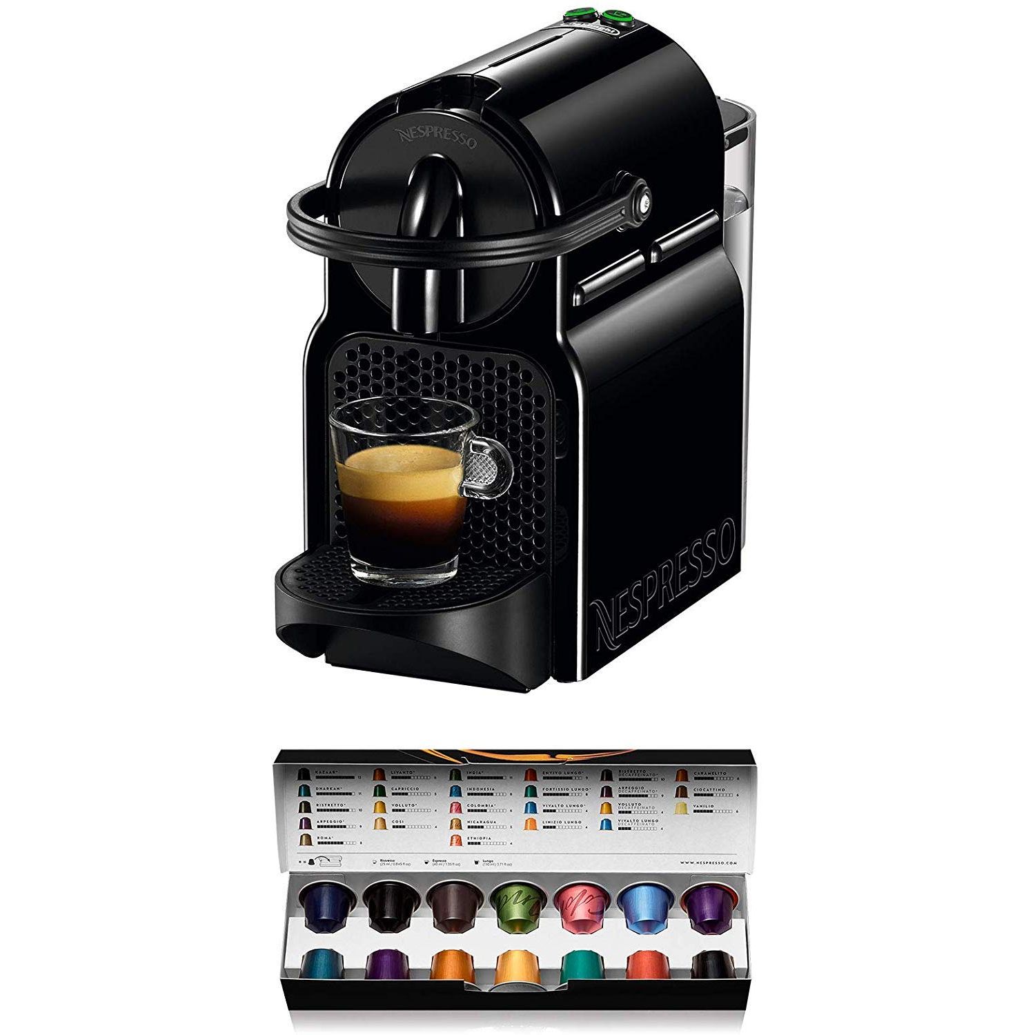 Featuring a compact and sleek design, the Delonghi Inissia Nespresso Black EN80B effortlessly adds an elegant touch to any kitchen. But don't be fooled by its size - this coffee machine is a powerhouse of functionality. Compatible with a wide range of delightful Nespresso coffee pods, it offers an exceptional variety of flavors and roasts. Plus, it gives you the freedom to choose between two different cup sizes, ensuring a personalized coffee experience.