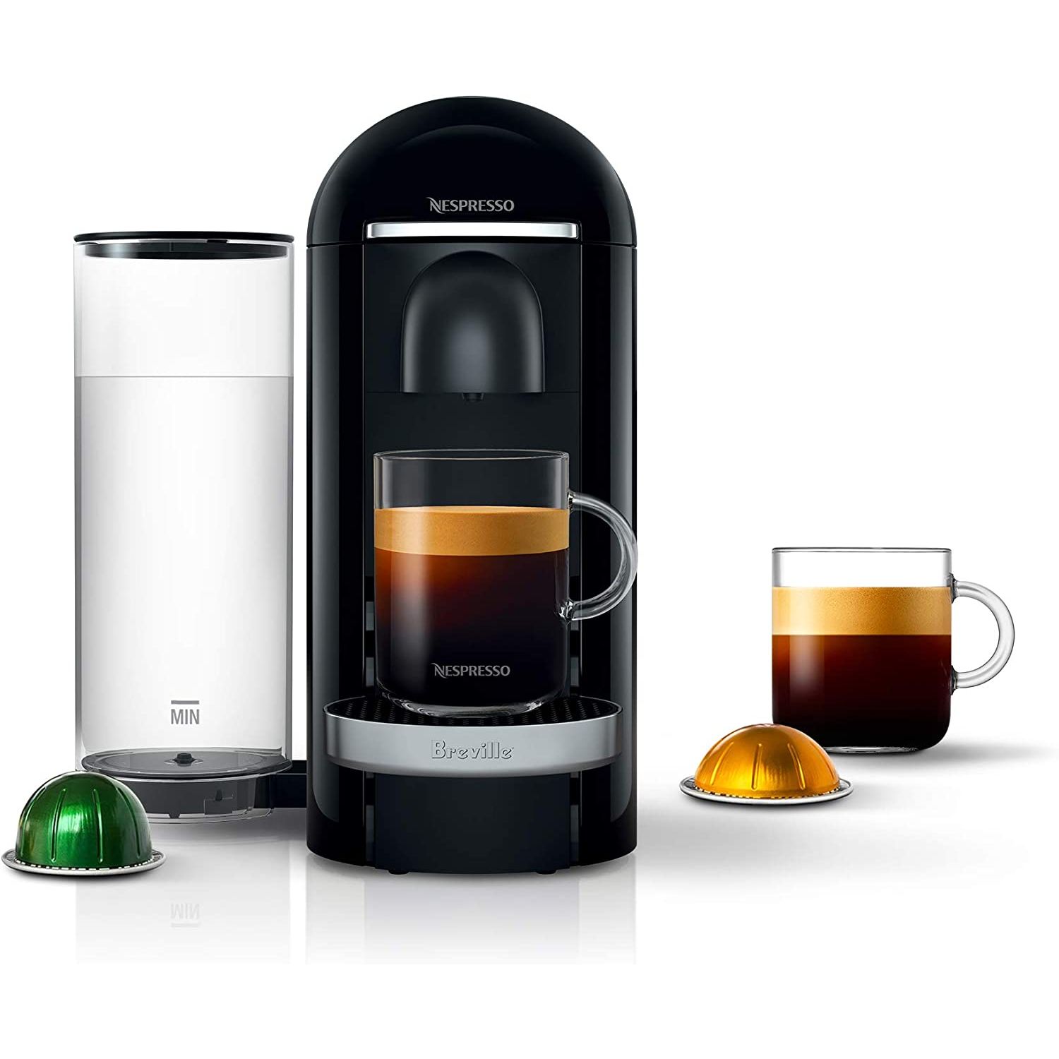 Experience the Nespresso® VertuoPlus Deluxe Coffee and Espresso Machine by Breville – a must-have for any coffee lover looking to elevate their at-home brewing experience.