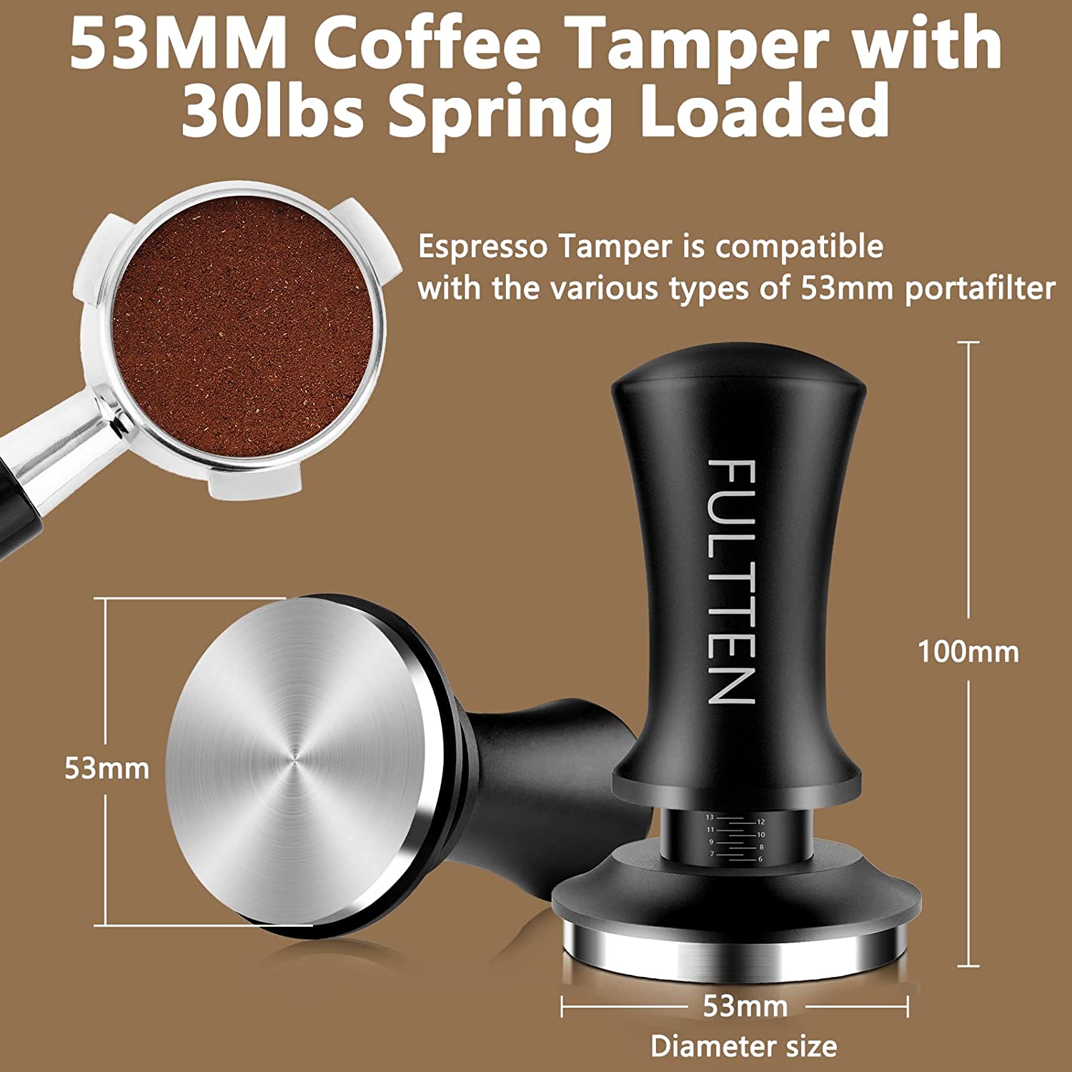 1 Barista Coffee Press 53mm with Precision 30 lb Spring