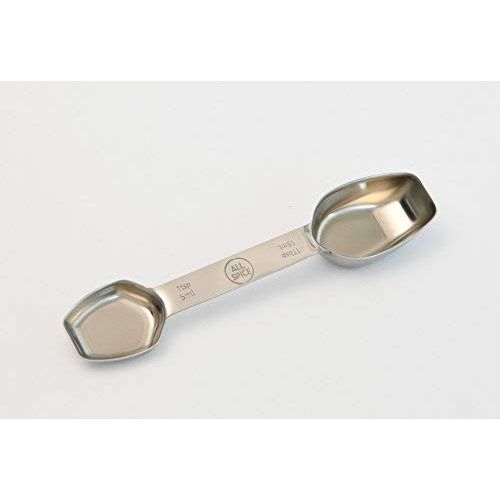 The AllSpice Stainless Steel Double Sided Measuring Spoon is a kitchen tool designed for measuring both teaspoons and tablespoons of ingredients accurately. The spoon is made of high-quality stainless steel, ensuring its durability and resistance to rust and corrosion.
What sets this measuring spoon apart from others is its double-sided design.