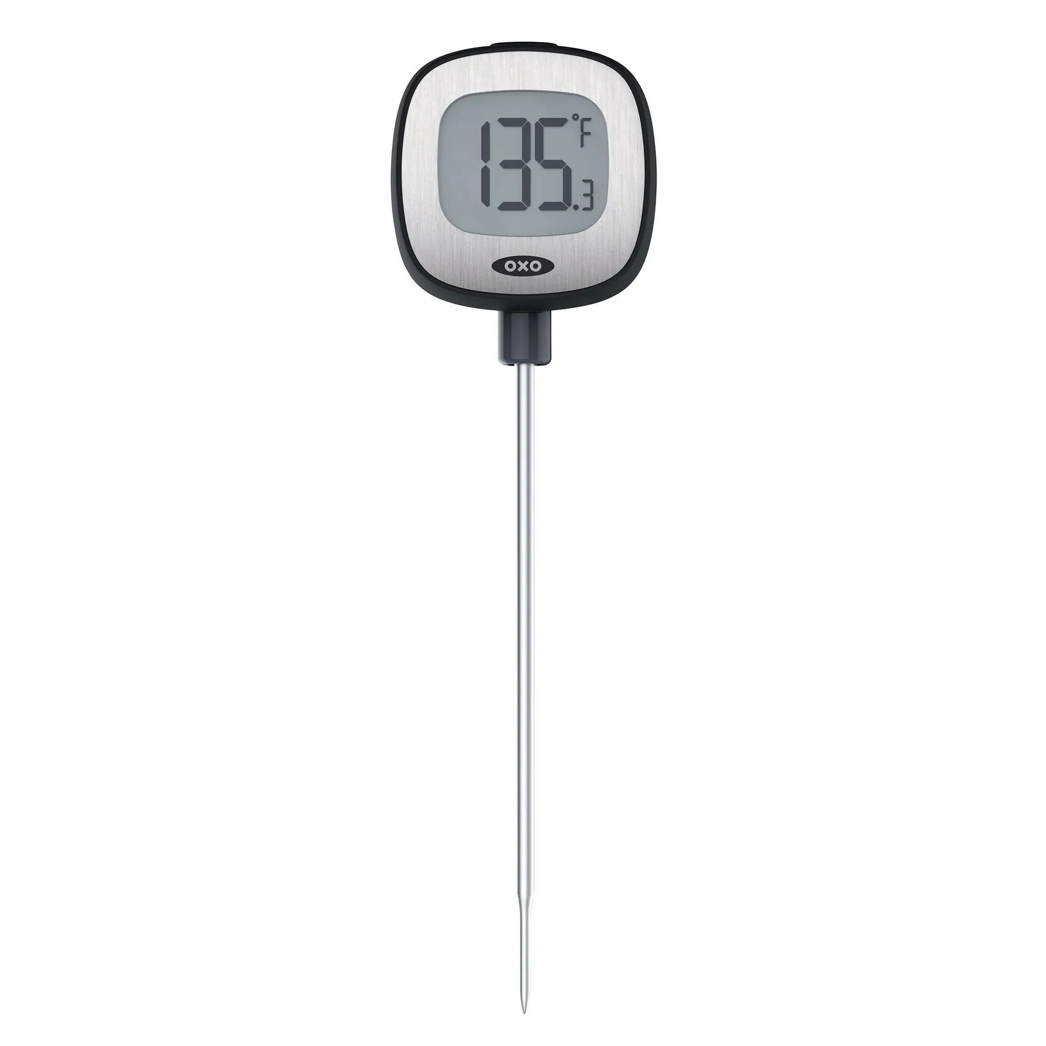 The Oxo Digital Instant-Read Thermometer is a must-have gadget for any kitchen. This sleek and digital thermometer allows you to quickly and accurately measure the temperature of your food. With its large display screen, you can easily read the temperature measurements in both Fahrenheit and Celsius.