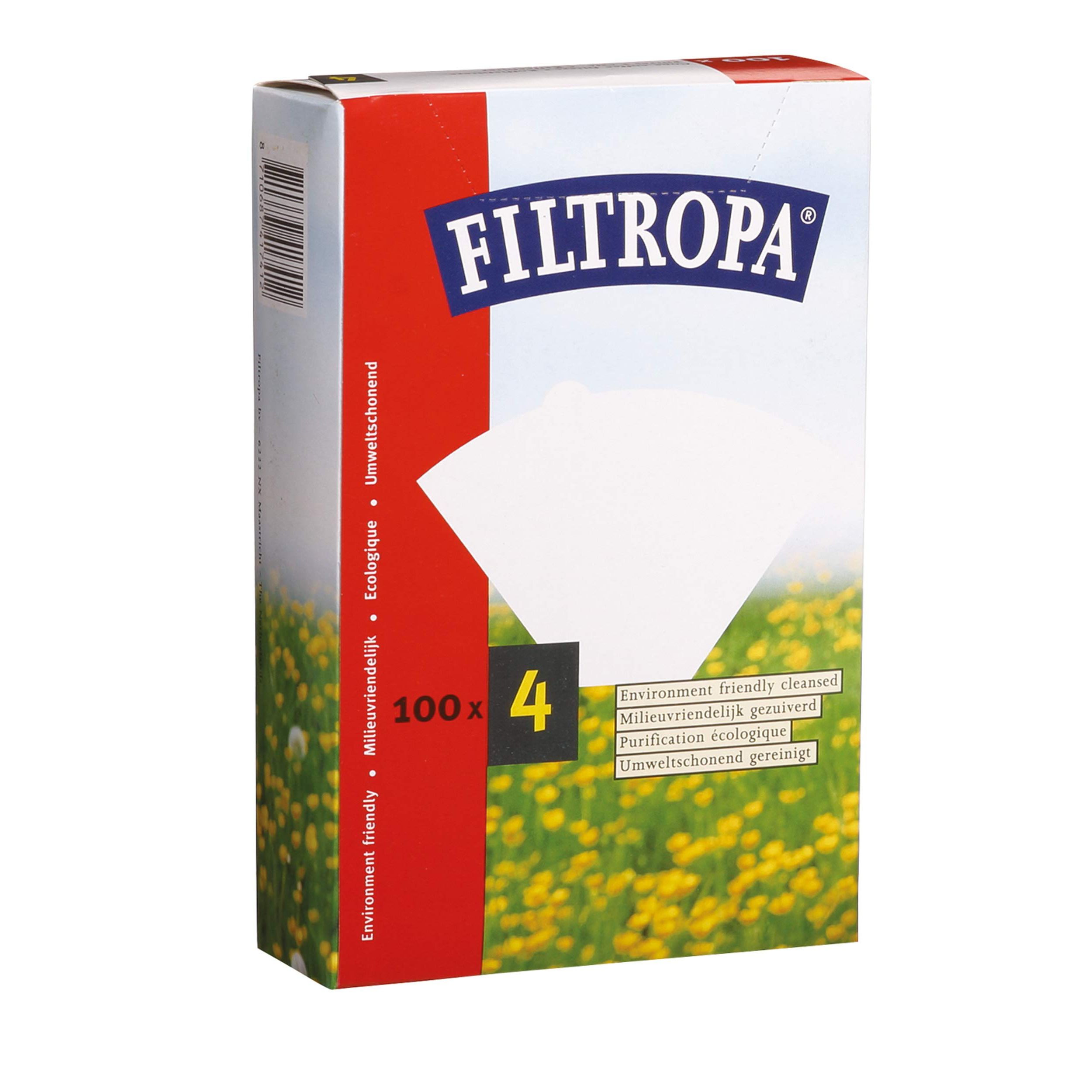 Filtropa 8640 4 Paper Coffee Filters are the preferred choice for coffee enthusiasts who enjoy the convenience of drip coffee brewing. With a pack of 100 filters made from premium, bleached, and chlorine-free paper, these filters offer both quality and sustainability.