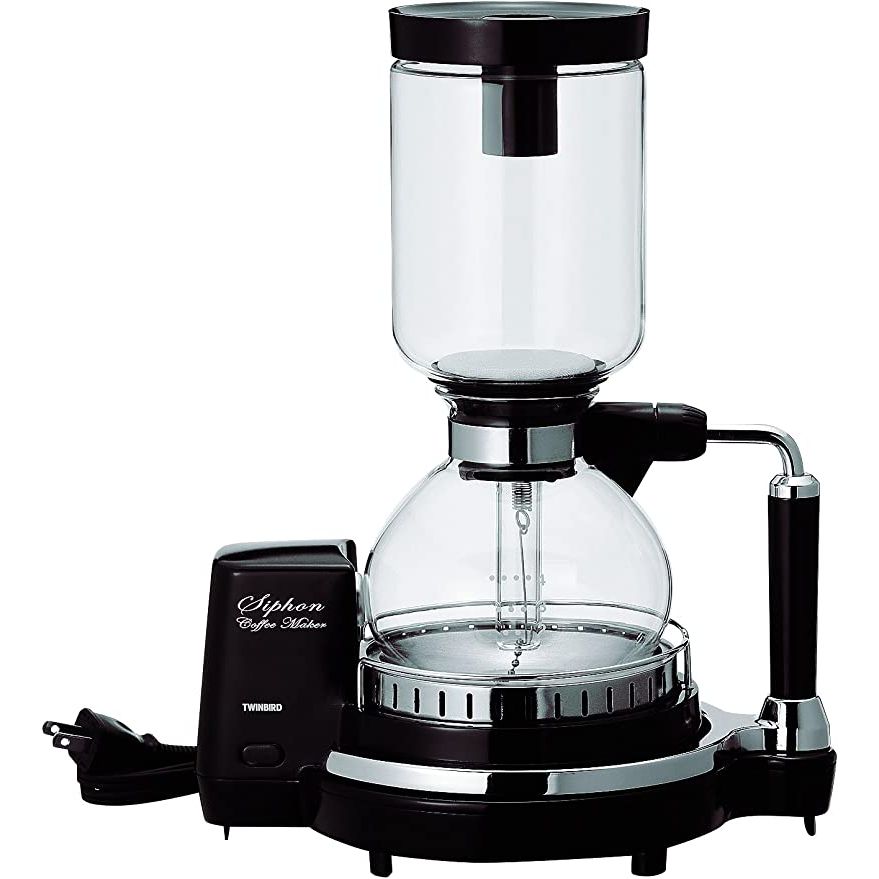 The TWINBIRD CM-D854BR siphon coffee maker is the perfect choice for coffee enthusiasts seeking a one-of-a-kind and trendy brewing method. This incredible device uses a siphoning technique to create a robust and flavorful coffee experience. By boiling the water in the bottom chamber and utilizing pressure to force it into the upper chamber, where t