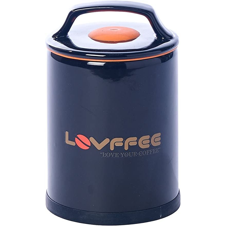 Enhance the freshness and flavor of your coffee with the LOVFFEE Black Ceramic Premium Coffee Canister. Crafted with durable ceramic material, this high-quality storage container can hold up to 1 pound of whole coffee beans or grounds. Its sleek black finish adds a touch of elegance to any kitchen decor.