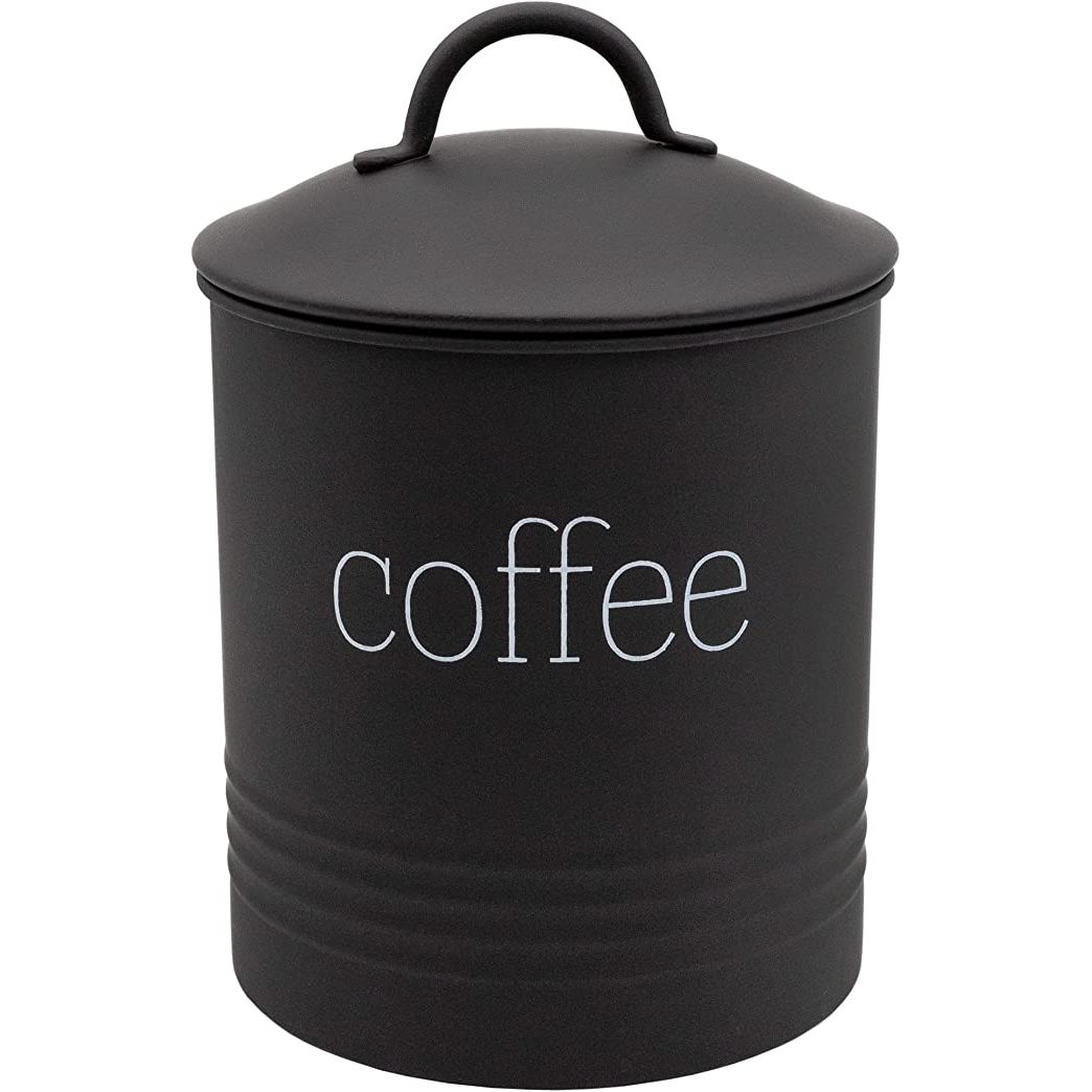 The AuldHome Enamelware Black Coffee Canister is a stylish and durable storage solution that is perfect for modern farmhouse-style kitchens. Crafted from high-quality enamelware material, this canister is built to last, ensuring long-term use.
Featuring a timeless black color, the canister adds a touch of elegance to any kitchen decor.