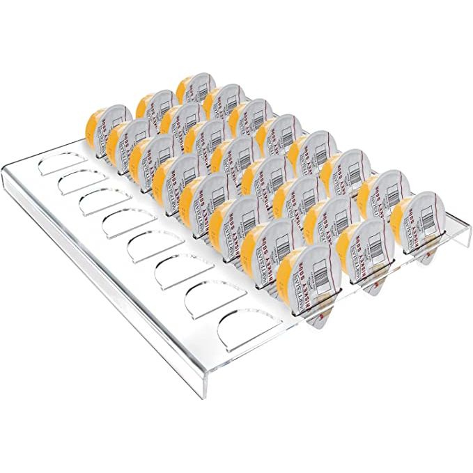 The Xmamerce Flat Countertop Holder is a storage and organization solution designed specifically for Bartesian Cocktail Mixer Capsules and Tassimo Coffee Capsules. It is made of clear acrylic and can hold up to 32 capsules.
The design of the holder is flat, making it suitable for both countertop and drawer insert storage.