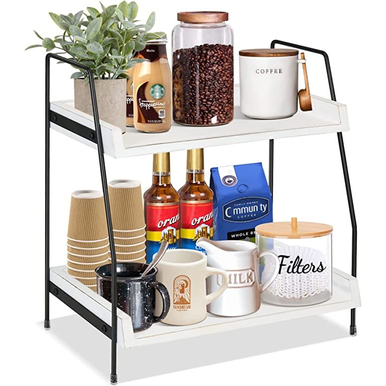 For coffee enthusiasts, creating the perfect cup of coffee requires the right tools and ingredients. That's where coffee bar accessories and countertop organizers come in handy. Enter the 2-tier Kitchen Counter Shelf Organizer, a sleek and efficient storage system designed specifically for coffee stations.