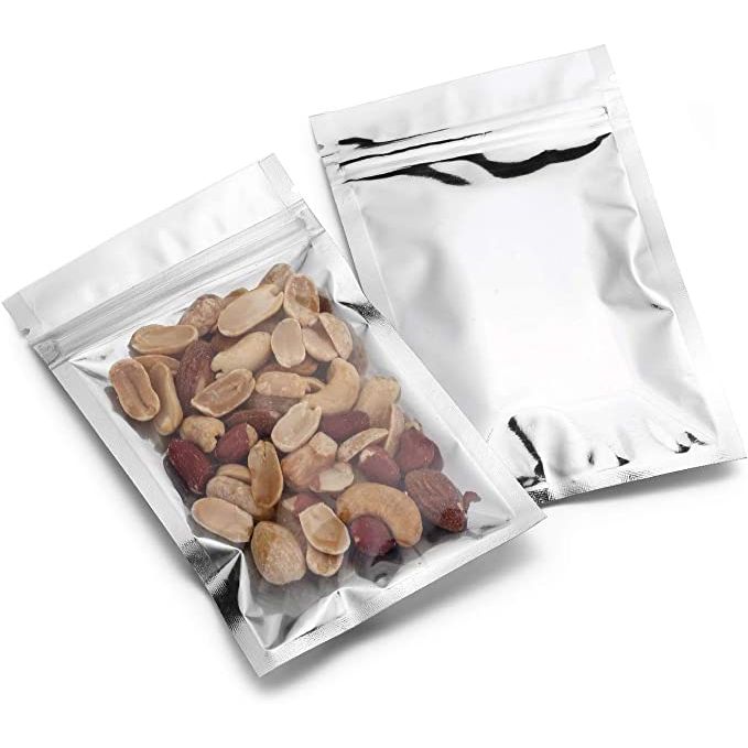 Find the perfect packaging solution with our Mylar Bags with Ziplock in a convenient 3.3 x 5.5” size. These bags are specifically designed to create an airtight and moisture-free storage environment for a variety of products, including candies, food items, medications, vitamins, liquids, and solids.