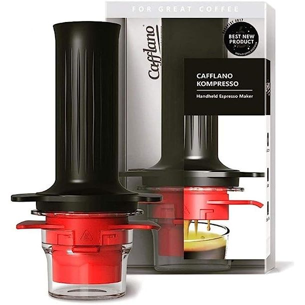 The Cafflano KOMPRESSO Espresso Maker is the ultimate solution for coffee enthusiasts who crave high-quality espresso even while on the move. This compact and portable espresso maker, available in sleek black and vibrant red, is meticulously crafted from top-notch materials, ensuring exceptional durability.