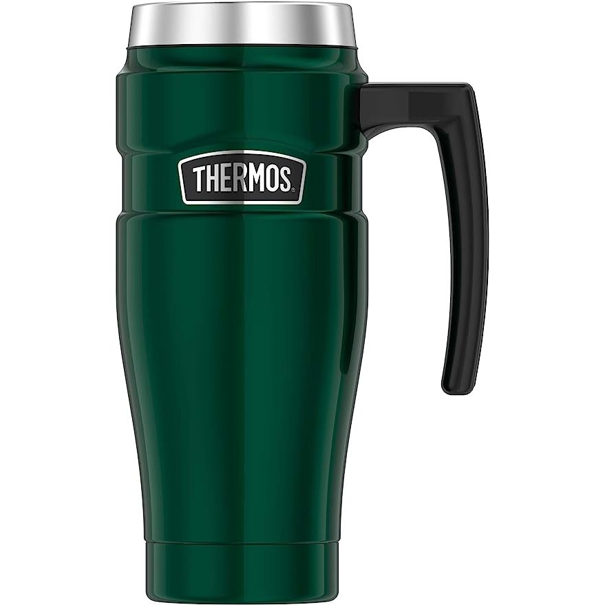 The THERMOS Stainless King Vacuum-Insulated Travel Mug is the perfect companion for those who want to keep their beverages at the ideal temperature while they're on the move. Designed with high-quality materials, this travel mug can keep your drinks hot or cold for extended periods.