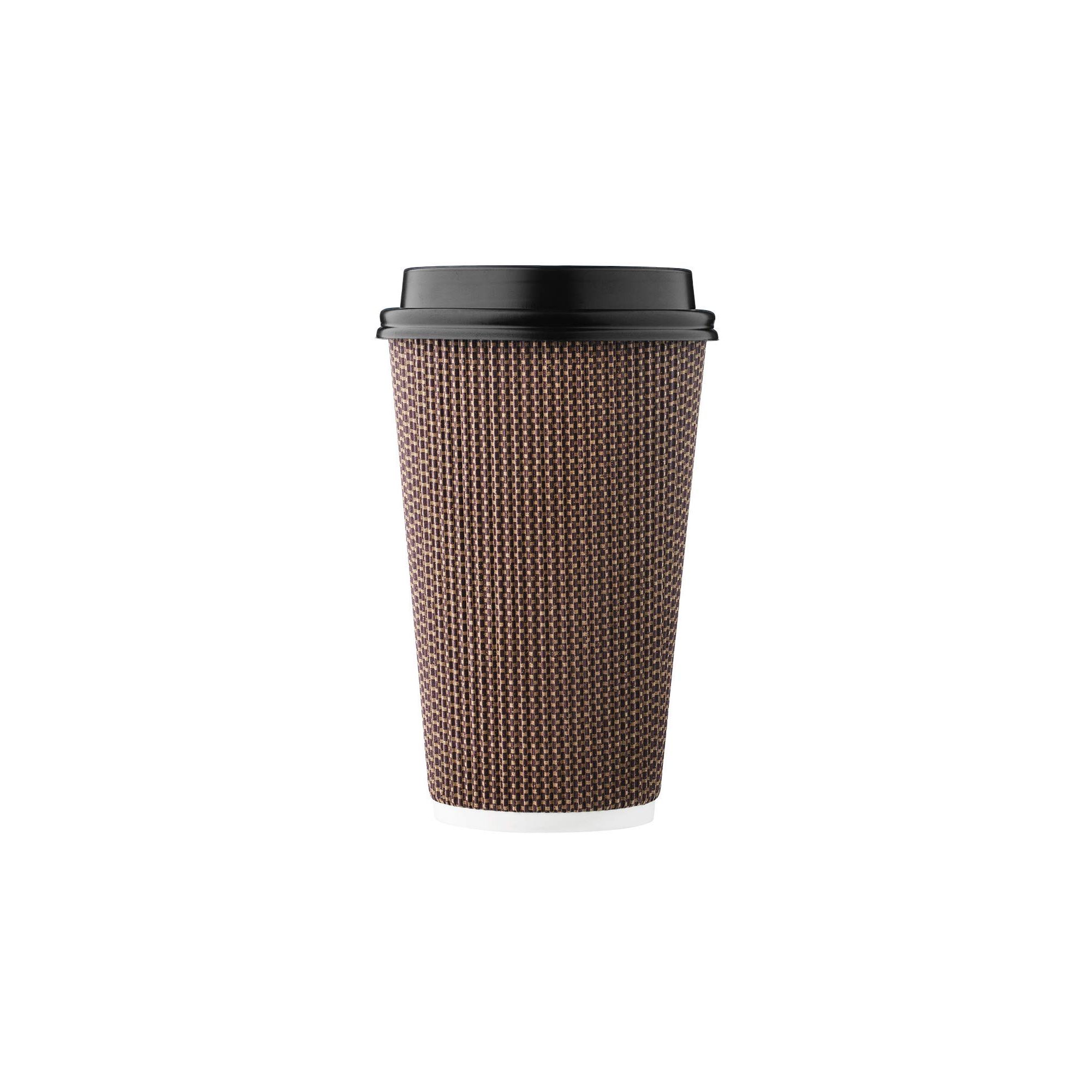 The HARVEST PACK 16 oz Insulated Ripple Double-Walled Paper Cup with Lid is a popular choice for coffee shops and cafes looking for an environmentally-friendly alternative to traditional single-use cups. 
The cup is made from durable, double-walled paper that provides excellent insulation, keeping hot drinks hot and cold drinks cold for longer.