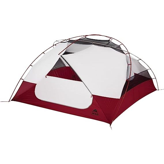 The MSR Elixir 4-Person Lightweight Backpacking Tent is a spacious and durable shelter designed for outdoor enthusiasts and backpackers. This tent features a freestanding design with color-coded poles and clips for easy setup, making it an ideal choice for solo or group camping trips.