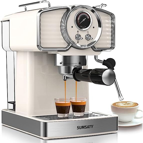 Elevate your at-home espresso game with the sleek and powerful SUMSATY Espresso Coffee Machine 20 Bar. This retro-style espresso maker is not just about looks, it delivers a rich and flavorful espresso experience. With its impressive 20-bar pressure pump, every cup is brewed to perfection.