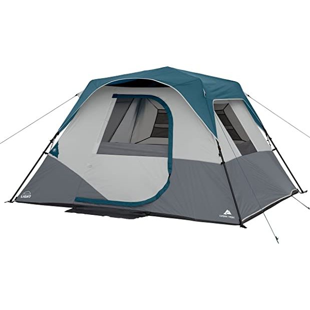 The Ozark Trail 6 Person Instant Cabin Tent with Light is a spacious and convenient camping tent that is designed to provide space and comfort for up to six people. The tent is easy to set up and can 