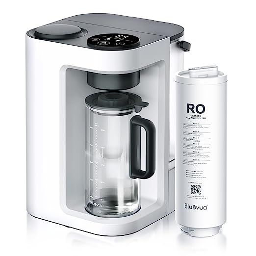 The Bluevua RO100ROPOT-LITE is an exceptional countertop reverse osmosis water filter system designed to meet your need for clean, pure water without the hassle of a complex installation process.