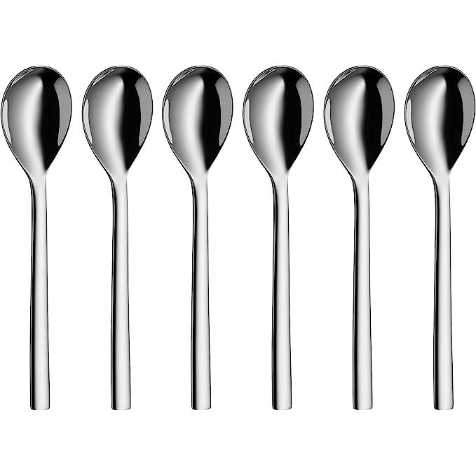 Enhance your coffee experience with the WMF Coffee Beaker Spoon Set. This 6-piece set oozes style and practicality, making it a must-have for coffee lovers. Crafted with a sleek and modern design, these spoons effortlessly match any coffee beaker or cup, adding an extra touch of elegance to your collection.