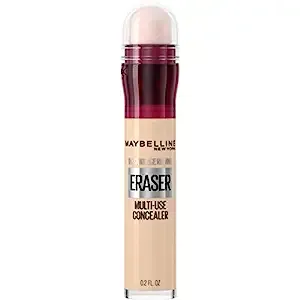 Discover the transformative power of Maybelline New York's Instant Age Rewind Eraser Dark Circles Treatment Multi-Use Concealer for a refreshed and youthful complexion. This cult-favorite concealer is a marvel in diminishing the signs of tiredness and aging with its precise coverage.