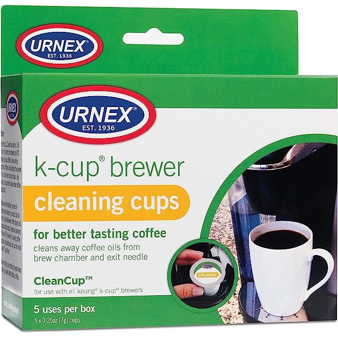 Urnex K-Cup Cleaner is a highly sought-after cleaning product designed specifically for Keurig machines. With its convenient pack of 5 cleaning cups, this cleaner is compatible with Keurig 2.0 machines, effectively eliminating stains and buildup within the brewer.