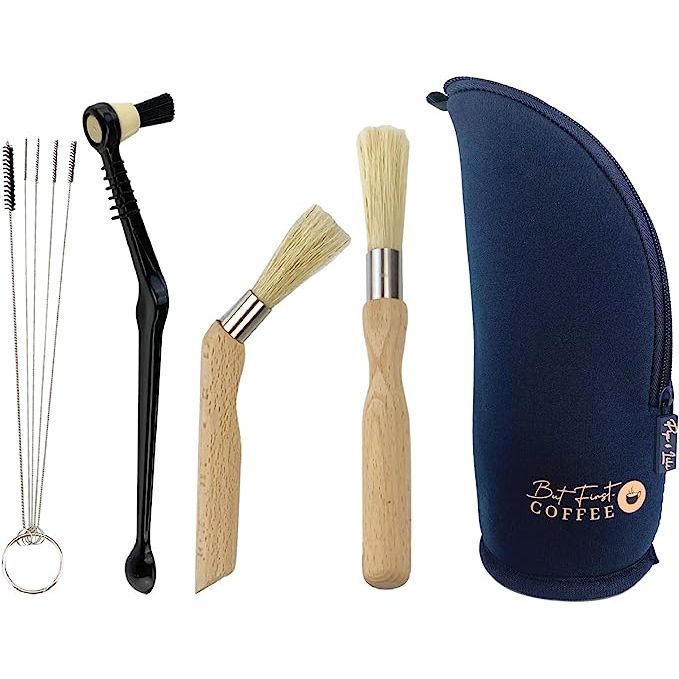 The Coffee Grinder Cleaning Brush Set is a must-have for coffee lovers who want to ensure their espresso machines and grinders are always in pristine condition. This comprehensive 8-piece collection of specialized tools is designed to keep your equipment immaculately clean, guaranteeing consistently fresh and flavorful coffee.