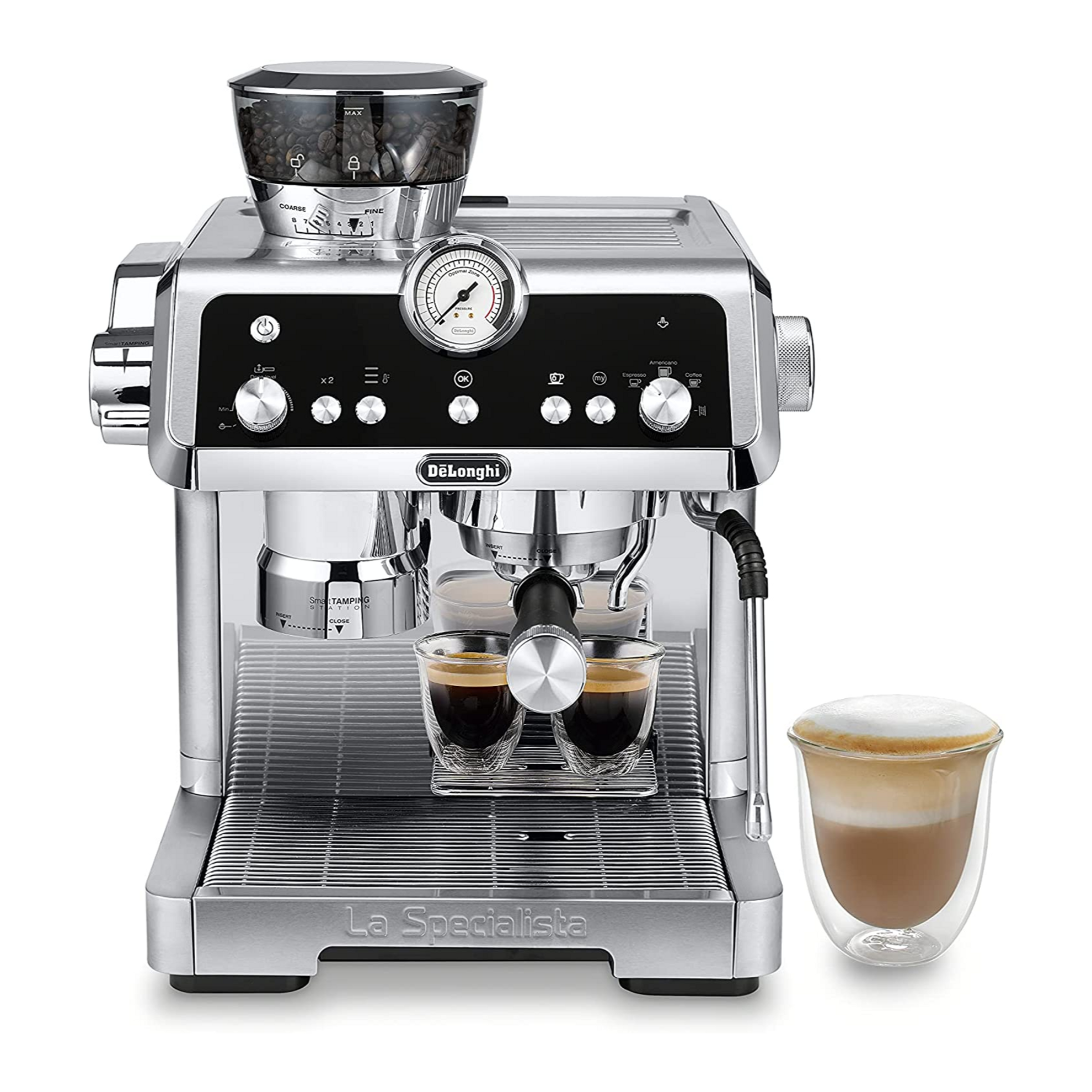 Upgrade your morning routine with the De'Longhi EC9355M La Specialista Prestigio Espresso Machine. This chic and modern espresso maker not only delivers exceptional performance but also enhances the look of your kitchen with its sleek stainless steel design.