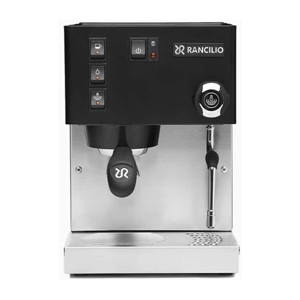 The Rancilio Silvia espresso machine is a top-of-the-line, semi-automatic espresso machine meticulously crafted for home use. Its sturdy iron frame and sleek stainless steel side panels not only give it an elegant appearance but also ensure its long-lasting durability, seamlessly blending into any kitchen decor.