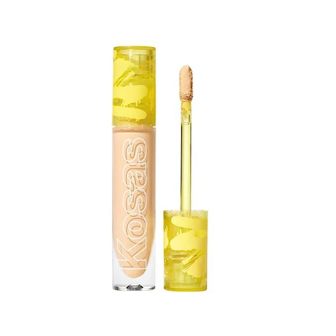 Experience the transformative power of Kosas Revealer Super Creamy + Brightening Concealer, your ultimate partner for a flawless complexion. Expertly engineered to tackle unwanted dark circles, stubborn fine lines, and uneven skin tone, this vegan concealer promises coverage that stays impeccable from sunrise to sunset.