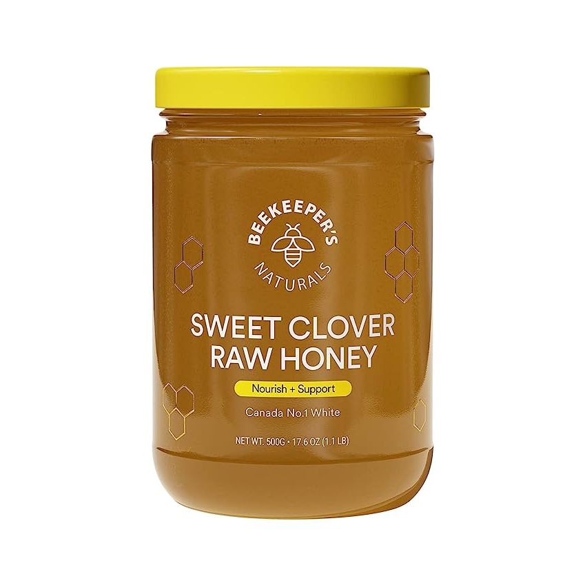 Beekeeper's Naturals Sweet Clover Honey is a premium, raw honey that is naturally and sustainably sourced. Carefully harvested to protect the bees and their habitats, this honey is completely free from any artificial additives or chemicals.