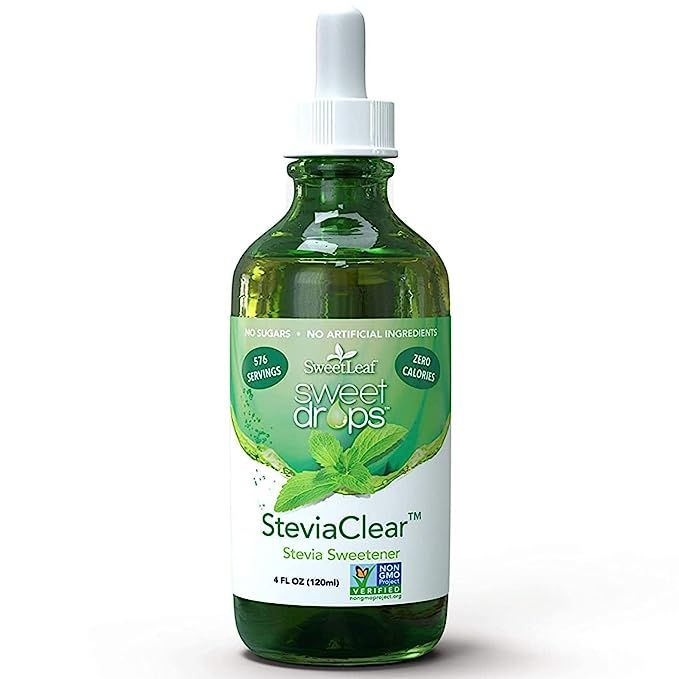  SteviaClear Drops - Liquid Stevia Sweetener, Pure Stevia Drops, No Aftertaste, Sugar Substitute, Calorie-Free, Suitable for Keto Diet, Non-GMO, 4 Fl Oz..  