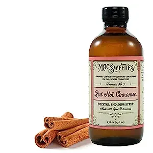 1 MacHot Cinnamon Cocktail Syrups & Bitters - Fiery Cinnamon Flavor - Premium Mix For a Fireball Whiskey - Cocktail Syrup - 8 Ounce Bottle