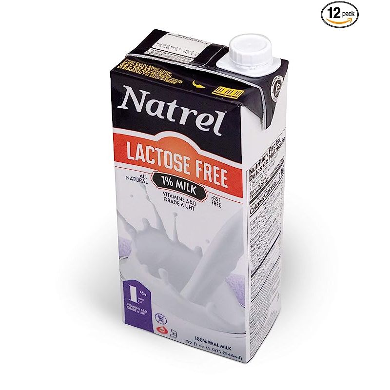 Natrel | 1% Lactose Free Milk | Gluten-Free | Kosher | Non-GMO | Long-lasting Freshness | U.S. Made, 32 Fl Oz (Pack of 12) image