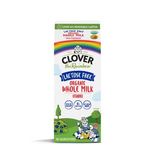 Clover the Rainbow Organic Lactose Free Whole Milk is a premium dairy product that provides a distinctive lactose-free option for consumers. Sourced from Clover's family-owned farms in Northern California, this milk is made from pure, organic whole milk ensuring top-notch quality.