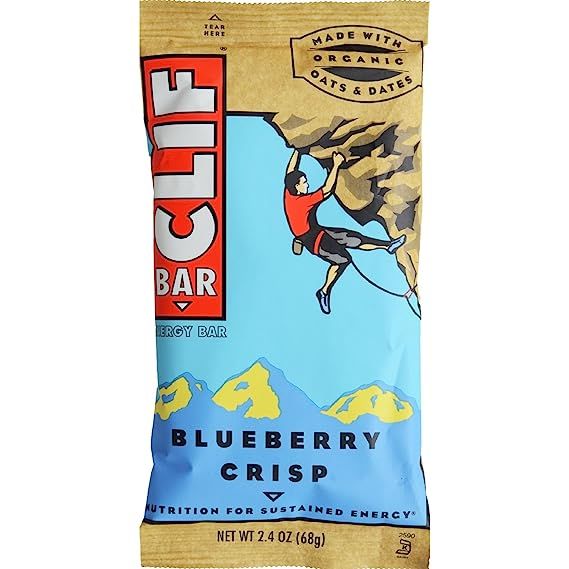 Clif Bar's Organic Blueberry Crisp is a tasty and nutritious snack that comes in a case of 12, each bar weighing 2.4 oz. Clif Bar is a company that is committed to using organic, non-GMO ingredients in all of its products.

The Organic Blueberry Crisp bar is made with rolled oats, organic blueberries, and a variety of other wholesome ingredients such as almonds, cashews, and flaxseed. The bar is also gluten-free, making it a great choice for those with gluten sensitivities.

Each bar contains 9 grams of protein, making it a great snack for athletes or anyone looking to boost their protein intake. It is also a good source of fiber, which can aid in digestion and help you feel fuller for longer.

Whether you're on the go, looking for a quick snack between meals, or simply need a boost of energy during a workout, Clif Bar's Organic Blueberry Crisp is a delicious and nutritious option. Plus, with a case of 12, you'll always have a bar on hand when hunger strikes. Description by ChatGPT.