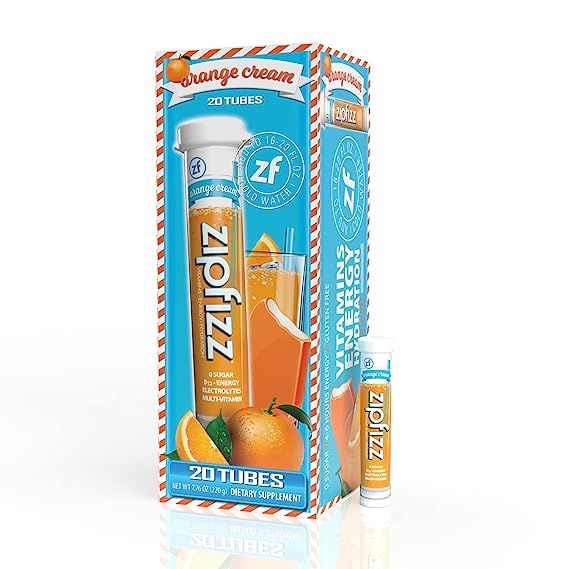 Zipfizz Energy Drink Mix is a popular powdered drink mix that is designed to provide a boost of energy and electrolytes, as well as a range of essential vitamins and minerals. This particular version of the product comes in a delicious Orange Cream flavor, and is sold in a convenient 20 pack.