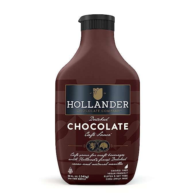 Introducing the ultimate chocolate sauce experience - Hollander Dutched Chocolate Café Sauce™. Crafted with precision and expertise, this exceptional chocolate sauce is designed to elevate your desserts and beverages to new heights of indulgence.
Indulge in the velvety richness of our specially curated blend of Dutched cocoa powder and sugar.