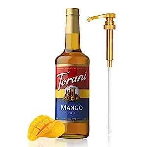 Upgrade your coffee experience with the Premium Mango 750 ml Coffee Syrup Flavoring, accompanied by the sleek Alpha Pantry Gold Pump Coffee Syrup Dispenser. Designed to enhance any coffee shop, home cafe, or kitchen, this syrup delivers a delightful burst of fruity mango flavor to your favorite beverages.