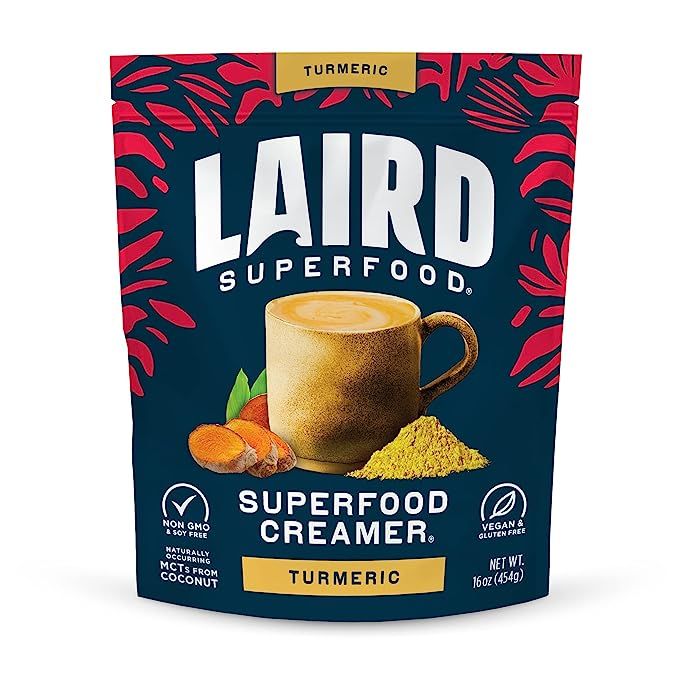Elevate your morning coffee experience with Laird Superfood Non-Dairy Original Superfood Turmeric Coconut Powder Coffee Creamer. Crafted with a focus on natural ingredients, this vegan and gluten-free creamer provides a delicious and health-conscious way to enhance your favorite hot or cold beverages.