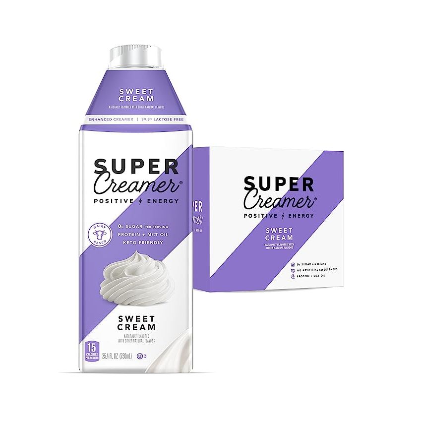 KITU SUPER COFFEE Keto Coffee Creamer - Sugar-Free, Protein-Rich, Low-Calorie [Sweet Cream] - 25.4 Fl Oz, 3 Pack image