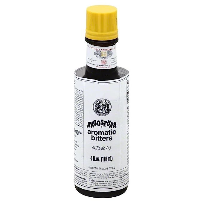 Angostura Aromatic Bitters is a renowned brand of bitters that has gained widespread recognition for its exceptional quality and versatility. Originating from Trinidad and Tobago in the early 1800s, this limited edition 4-ounce bottle is a true gem for cocktail enthusiasts, professional bartenders, and home mixologists alike.

Crafted from a unique blend of proprietary herbs and spices, including the finest gentian root, cinnamon, and cloves, Angostura Aromatic Bitters offers a complex and aromatic profile that enhances a wide variety of beverages and dishes. It serves as a key element in classic cocktails such as the Old Fashioned, Manhattan, and Singapore Sling, adding an unparalleled depth and dimension to these beloved concoctions. Moreover, it can be artfully incorporated into non-alcoholic drinks, elevating the flavor profile of sparkling water-based mocktails.

Not limited to cocktail creations, Angostura Aromatic Bitters also serves as a secret weapon in the kitchen. Whether it's adding richness to hearty stews and soups or infusing a delightful complexity into delectable desserts like chocolate cake and apple pie, this bitters blend is a go-to ingredient for culinary masterpieces.

The limited edition 4-ounce bottle of Angostura Aromatic Bitters embodies the epitome of style and convenience. Its compact size makes it a perfect companion for on-the-go mixology adventures and an essential addition to small bars or home bartending setups.

In conclusion, Angostura Aromatic Bitters is a versatile and coveted ingredient that brings an unparalleled flavor and sophistication to cocktails, cooking, and baking endeavors. With its exclusive 4-ounce bottle, it is a must-have for anyone aiming to enhance their mixology skills or elevate their culinary creations to new heights.