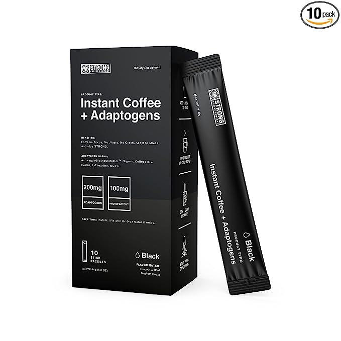 Strong Coffee Company is a premium brand that takes your black coffee experience to the next level. Our flagship product, Strong Coffee Company Black, is a game-changer in the world of instant coffee. Individually packed, it's the perfect on-the-go companion for those who crave a smooth and bold coffee taste.