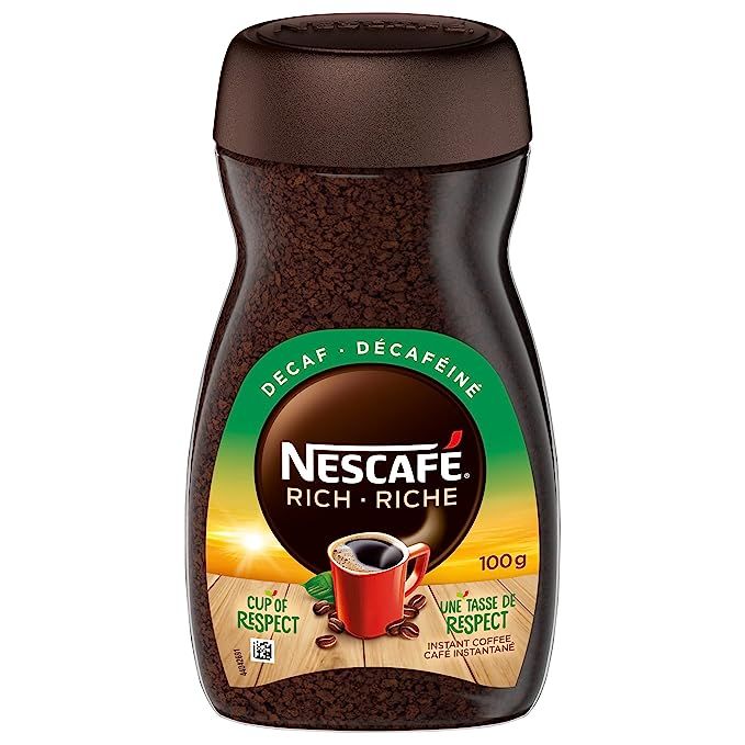 NESCAFÉ RICH Decaffeinated, dark roast Instant Coffee is a renowned brand that takes the hassle out of brewing coffee. Crafted from the finest coffee beans, this decaf option guarantees a quick and effortless coffee experience.
Indulge in the dark roasted goodness, which infuses the beans with a robust and bold flavor profile.