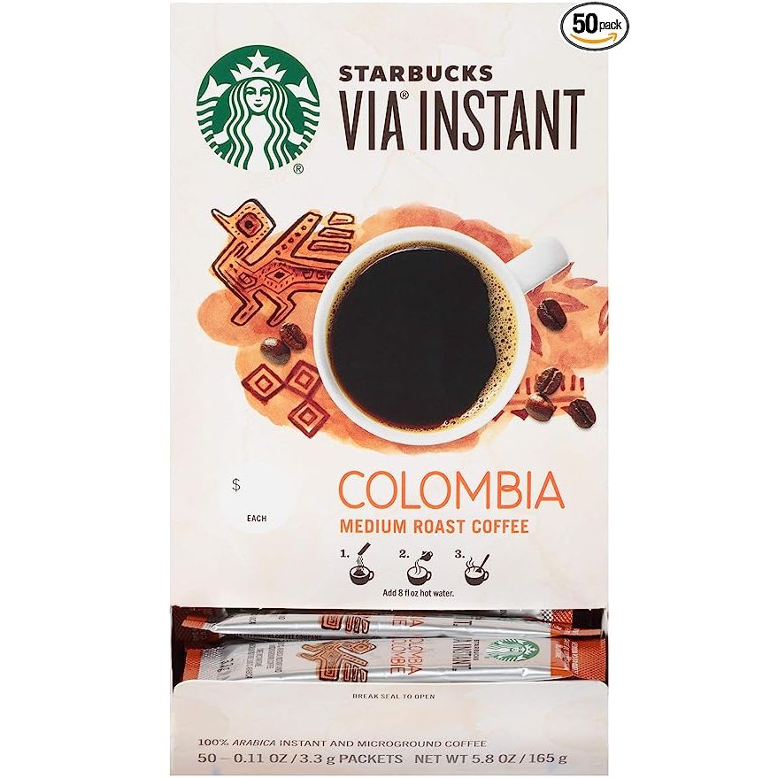 Starbucks Via Instant Colombia Medium Roast Coffee offers the perfect blend of convenience and exceptional taste. Crafted from 100% Arabica beans sourced from Colombia, this high-quality instant coffee guarantees a rich and flavorful experience that rivals freshly-brewed coffee.