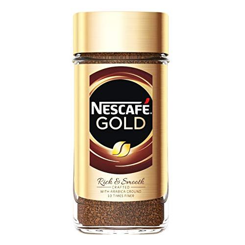 Experience the rich and smooth taste of NESCAFE Gold instant coffee. Crafted with the finest Arabica beans from Colombia, Brazil, and Costa Rica, this popular brand guarantees a flavorful and aromatic cup every time. The secret lies in the unique 10-time finer ground coffee beans, ensuring maximum flavor extraction.