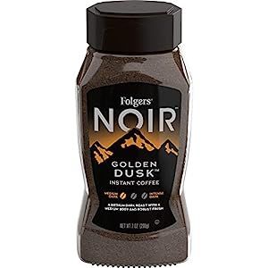 Indulge in a premium coffee experience with Folgers Noir Golden Dusk Medium Dark Roast Instant Coffee. Savor the bold and rich flavor that this coffee delivers in every cup. Crafted from the finest coffee beans, expertly roasted for perfection, this instant coffee brings you a taste that's unlike any other.