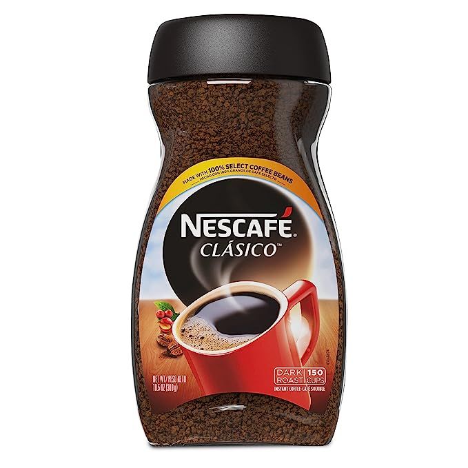 Experience the bold and intense flavor of NESCAFE CLASICO Dark Roast Instant Coffee. This rich and full-bodied coffee is perfect for those who crave a robust coffee experience. With its convenient 10.5 oz. jar packaging, preparing a cup is quick and hassle-free.