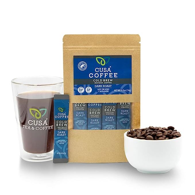 Cusa Tea & Coffee takes pride in offering a premium instant dark roast beverage created from Rainforest Alliance certified Arabica beans. With environmental and social standards at the forefront, these beans are sourced from carefully selected farms. By purchasing this product, you are supporting ethical and sustainable coffee farming practices.