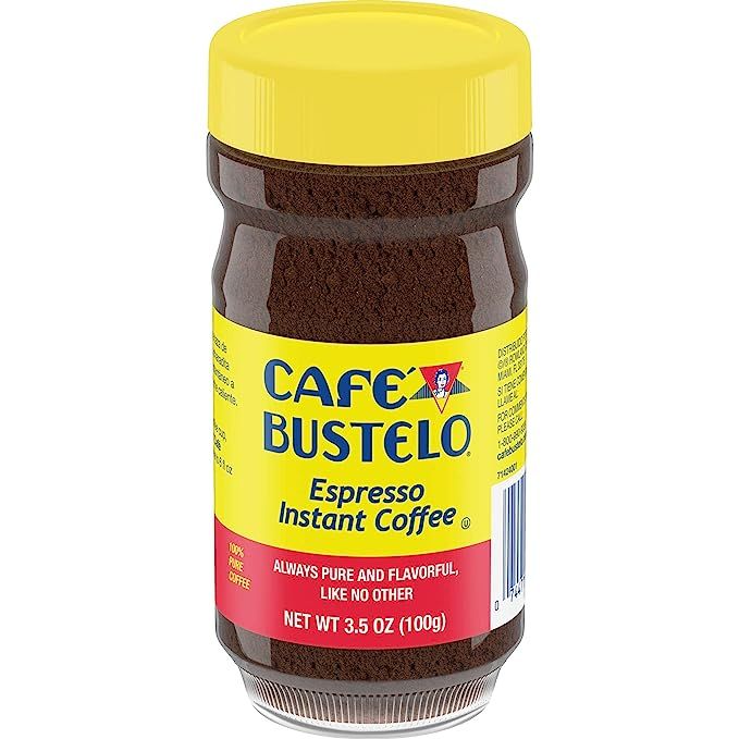 Preparing Café Bustelo Espresso Style Dark Roast Instant Coffee is an effortless task. Just add a teaspoon of this fine coffee to hot water, give it a gentle stir, and watch as it effortlessly dissolves into a velvety smooth beverage. This quick fix guarantees a strong cup of coffee that satisfies your cravings in no time.